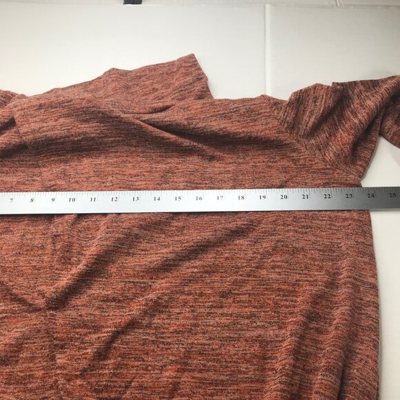 P Luca Milano Women's XL Turtle Neck 3/4 Sleeve V Front Dress Brown Preowned - Picture 6 of 15